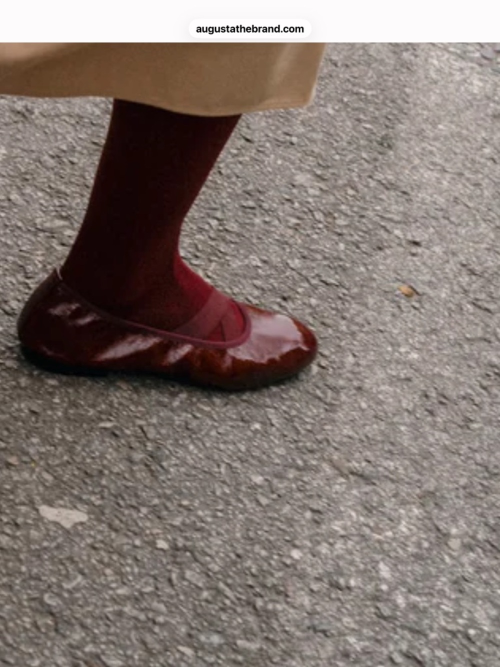 Augusta Mary Jane burgundy patent leather size 8